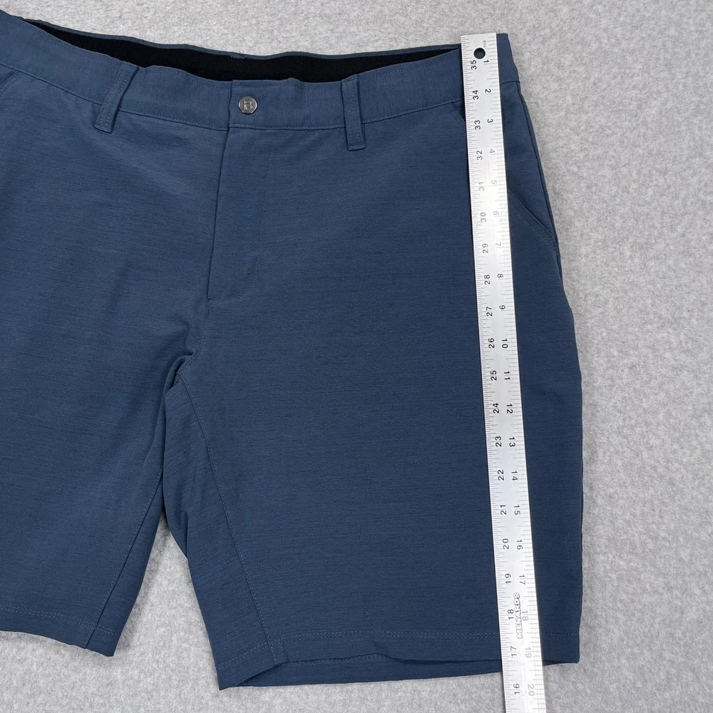 Bylt Kinetic Shorts Mens 36x9 Wave Blue Performance Stretch Athletic Golf Zipper